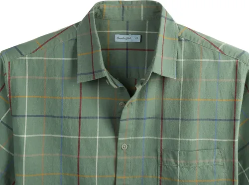 Vista 3 de COEVALS CLUB Mens Linen Beach Summer Casual Button Down Shirt Short Sleeve Shirt
