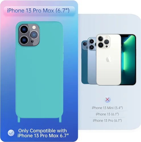 Vista 372 de Funda compatible con iPhone 8 Plus, iPhone 7 Plus/6 Plus/6S Plus con cordón, funda cruzada para iPhone con correa ajustable de silicona para iPhone