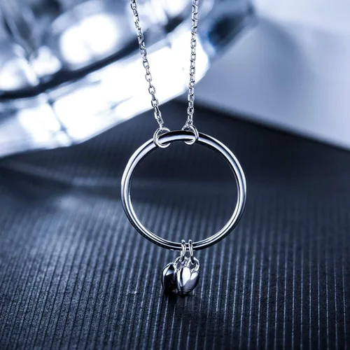 Vista 2 de CHICLOVE Grandma Gifts de la nieta El amor entre una abuela y la nieta es para siempre collar joyería familiar, plata
