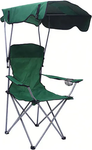Vista 11 de Camping Folding Chair with Canopy Outdoor Portable Beach Canopy Outdoor Fishing Portable Sun Shade Folding Oxford Fabric Black 50 * 50 * 90/120CM