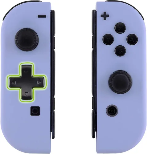 Vista 4 de eXtremeRate Placa trasera de agarre suave al tacto para consola Nintendo Switch, carcasa NS Joycon (versión D-Pad) con botones de juego completo