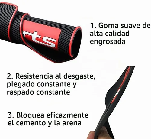 Vista 4 de Guardabarros de goma universal para coche, guardabarros de goma para deportes universales, guardabarros de barro para protección de salpicaduras