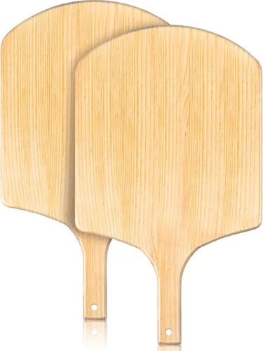 Vista 9 de Bokon Paquete de 2 cáscaras de madera para pizza de 12 x 14 x 22 pulgadas