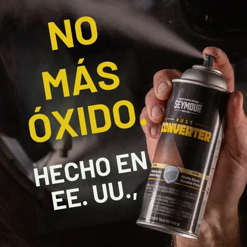Vista 2 de Seymour Convertidor de óxido 16-45, negro Converts rust on iron and steel into a black, paintable primer; cuts sanding and wire brushing, seals