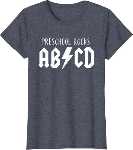 Vista 35 de Preschool Rocks Teacher Back to School ABCD Rock First Day T-Shirt Asphalt Grey