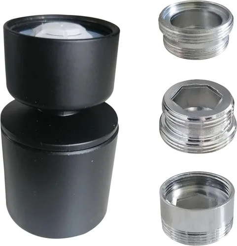 Vista 8 de Accesorio del grifo del fregadero de la cocina, aireador de la boquilla del grifo del baño, extensor del grifo, rociador de flujo dual giratorio