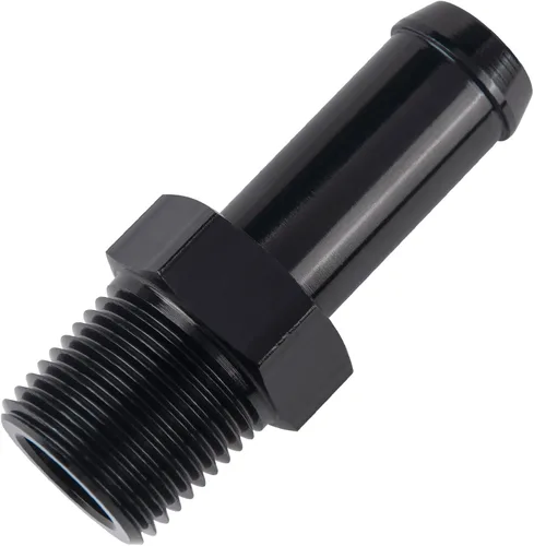 Vista 11 de EVIL ENERGY Adaptador de Conexión de Púa de Manguera 1/2" NPT Macho a 1/2" 45 Grados de Aluminio Negro