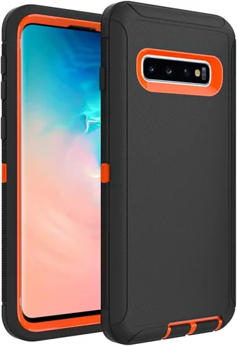 Vista 10 de Funda WOGROO para Galaxy Note 8, funda protectora resistente a caídas y golpes de grado pesado y resistente para Samsung Galaxy Note 8, Negro+Naranja
