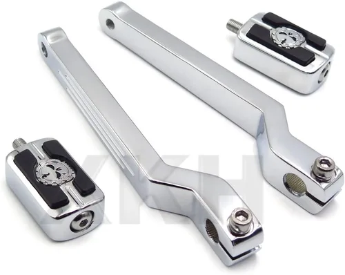 Vista 2 de XKH - Palanca de cambio de talón/dedo del pie con palanca de cambios con reposapiés de palanca de cambios compatibles con Harley Davidson