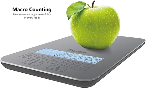 Vista 8 de Báscula nutricional de NutraTrack™ con vidrio de grado alimenticio, perfecta para contar calorías, preparación de comidas y pérdida