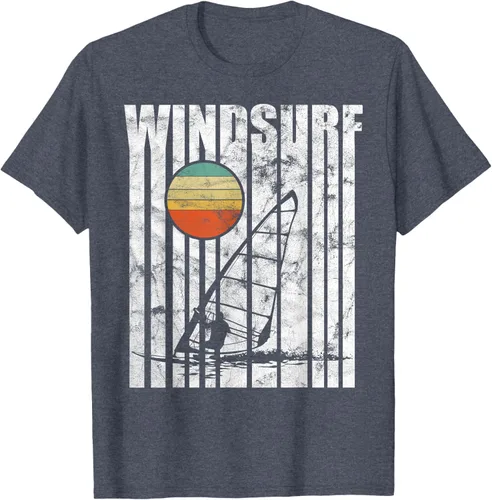 Vista 33 de Camiseta vintage de windsurf con regalo vintage de windsurf, Negro, S