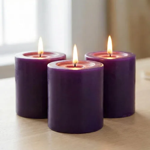 Vista 27 de Richland® Juego de 20 velas de pilar de 2 x 3 pulgadas, color marfil sin perfume