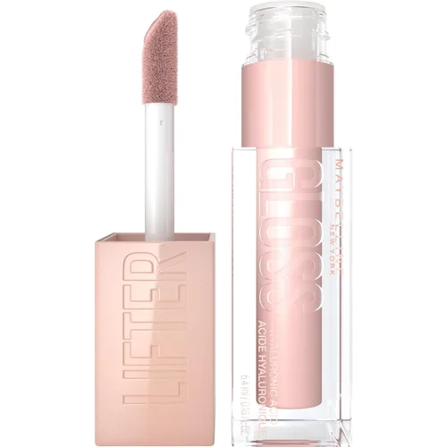 Vista 20 de Maybelline Lifter Gloss, Brillo de Labios Hidratante con Ácido Hialurónico, Alto Brillo para Labios Más Llenos, Perla, Perla Plateada Transparente