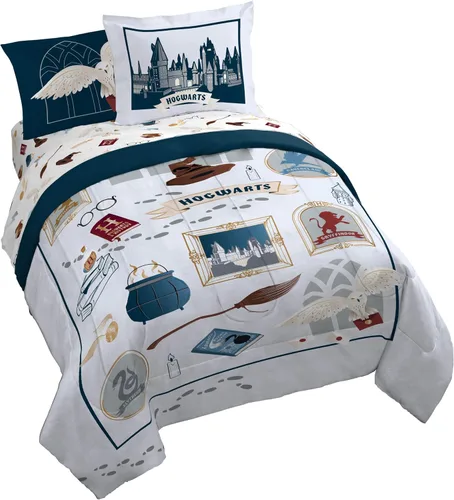 Vista 15 de Jay Franco Disney Lilo and Stitch - Juego de edredón tamaño Twin, ropa de cama de 5 piezas, incluye juego de sábanas y fundas de almohada, ropa
