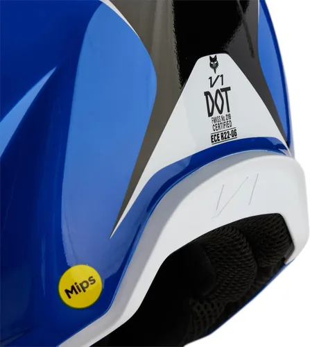 Vista 6 de Fox Racing Casco unisex V1 para motocross para motocross, azul, talla XXL