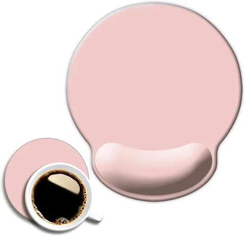 Vista 15 de DOOKE Alfombrilla ergonómica para mouse con soporte de muñeca, bonita almohadilla de muñeca con base de goma antideslizante para computadora
