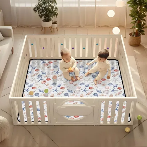 Vista 5 de Animal Coastal - Tapete grande y elegante para gimnasio y actividades para el suelo, acogedora y transpirable, para bebés y niños pequeños, 50 x 50
