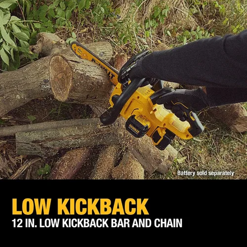 Vista 4 de DEWALT Motosierra inalámbrica de 20V MAX de 12 pulgadas, solo herramienta (DCCS621B)