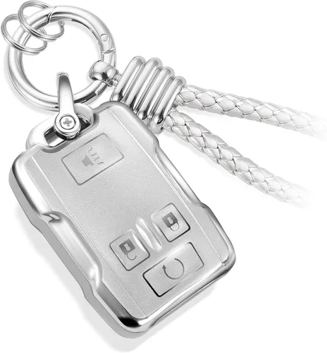 Vista 20 de Funda para Llavero Mercedes con Llavero de Cuerda Trenzada de Metal, Funda de Llave Suave Mejorada para Carcasa de Llavero Remoto Inteligente Sin