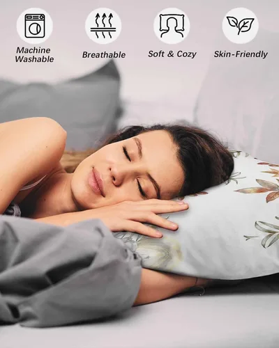 Vista 4 de Fundas de almohada de Acción de Gracias, tamaño Queen, 2 paquetes de fundas de almohada suaves para sofá, sofá de cuerpo largo, funda de cojín