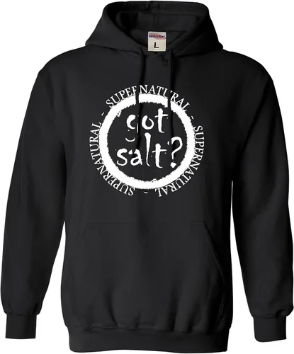 Vista 2 de Go All Out Got Salt? Supernatural - Sudadera con capucha para hombre y mujer Negro