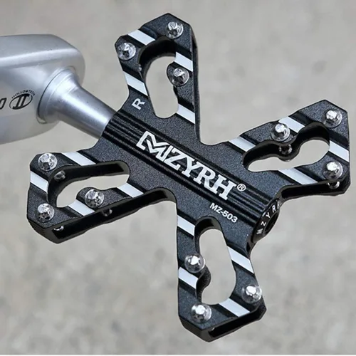 Vista 5 de ThinkTop 3 Cojinetes Ultraligero MTB BMX Road Mountain Bike Pedales Plataforma Plana Aluminio Sellado Ever Lubrique Teniendo Eje 9/16 Pulgadas