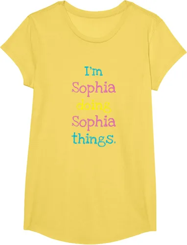 Vista 35 de Sophia - Camiseta con texto personalizado para niñas