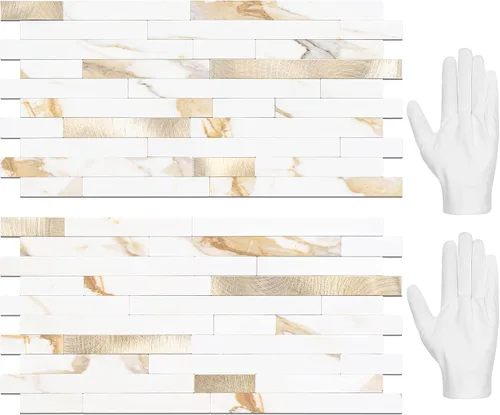 Vista 17 de STICKGOO 2 Hojas de Azulejos Adhesivos Despegables para Salpicadero, Azulejos Adhesivos para Salpicadero de Cocina y Baño, Aspecto de Madera Negro