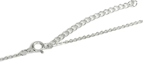 Vista 3 de Colgante de plata de ley 925, diseño de corazón con alas de ángel, con cadena de 40,64 a 18.0in