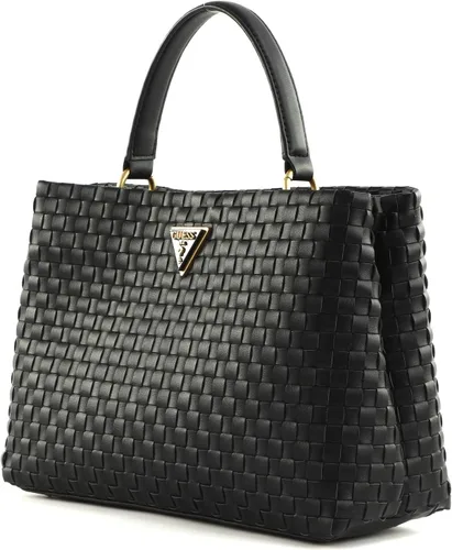 Vista 2 de GUESS Bolso tejido Lisbet, Estampado negro floral, Bolso Lisbet con 2 compartimentos