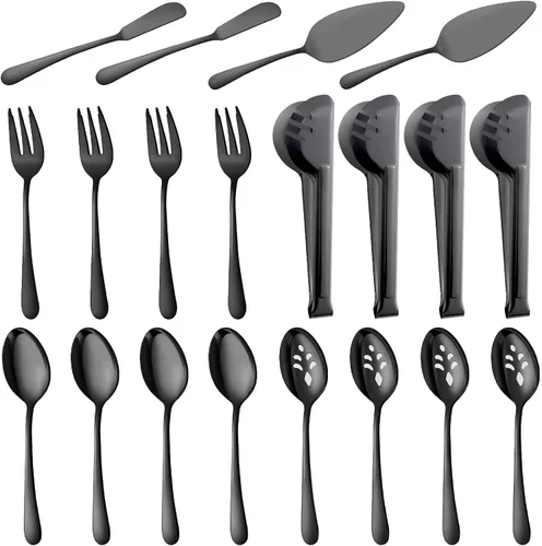 Vista 10 de BEWOS 12 pinzas para servir, pinzas de acero inoxidable 304 de 4.3 pulgadas, pinzas doradas para servir tablas de charcutería, accesorios