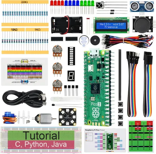Vista 8 de Freenove Super Starter Kit para Raspberry Pi Pico (incluido), microcontrolador Cortex-M0+ de doble núcleo, tutorial detallado de 588 páginas, 177