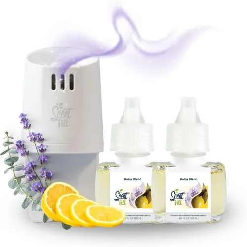 Vista 36 de Scent Fill Ambientador enchufable de sidra de manzana, repuestos de aceite perfumado, 2 recambios + difusor
