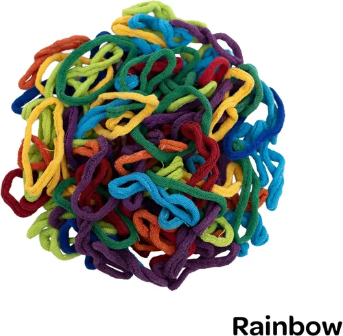 Vista 5 de Friendly Loom - Bucles de tejer de algodón de calidad en colores arcoíris – 7" Tamaño tradicional Teje 6 agarraderas funcionales Fabricado