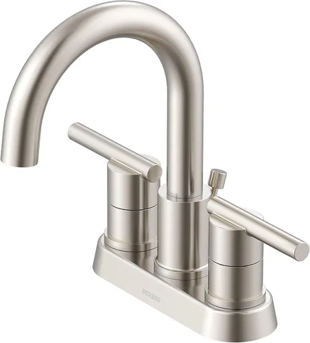 Vista 10 de Parma 2H - Grifo de lavabo con drenaje emergente de metal de 1.2 gpm, bronce cepillado