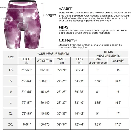 Vista 6 de Lo.gas Pantalones cortos de ciclismo acolchados para mujer, con acolchado de gel 6D, diseño impreso, pantalones cortos de ciclismo con bolsillos