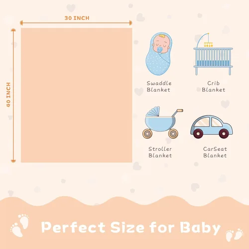 Vista 4 de Yurhap Manta de forro polar para bebé, a cuadros, ultra suave y acogedora para niñas y niños, manta mullida para bebés recién nacidos, regalos