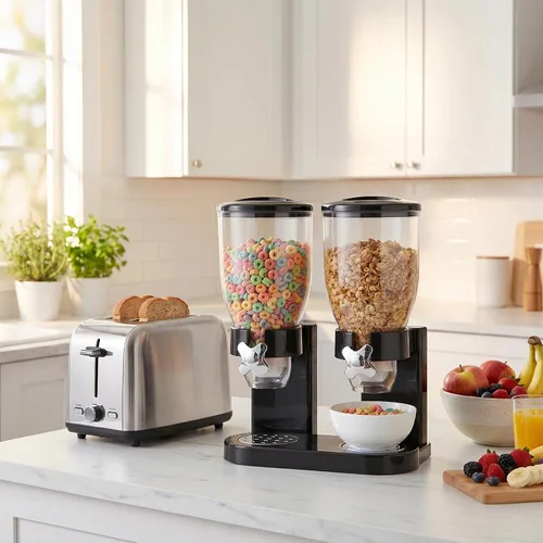Vista 6 de Dispensador único Zevro de alimentos secos, Contemporáneo, Dispensador doble