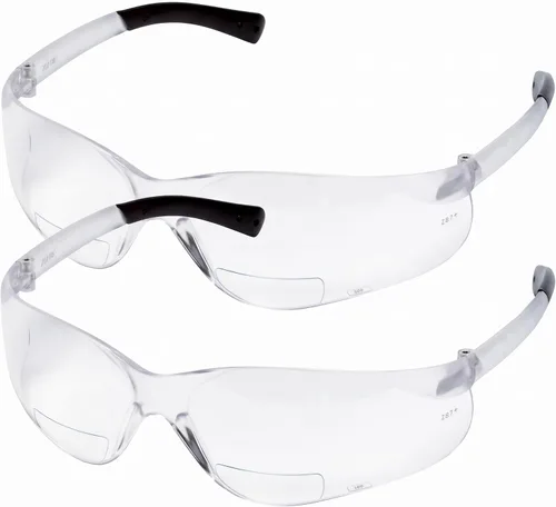Vista 9 de BKH10 Anteojos de seguridad de policarbonato, 1.0 Diopter, transparente, con antiderrape Lente Transparente