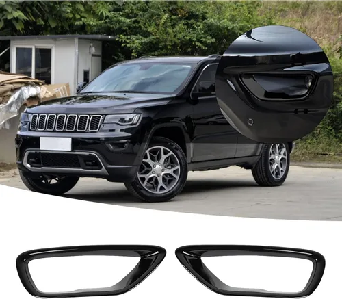 Vista 10 de Hoolcar Cubierta de faros antiniebla delanteros, marco de repuesto compatible con Jeep Grand Cherokee 2014-2016, color negro