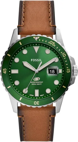 Vista 14 de Fossil Men's Watch, Blue Quartz Stainless Steel Dive-Inpired Watch for Men