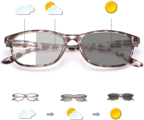 Vista 10 de YIMI Gafas fotocrómicas de transición a distancia miopía para hombres y mujeres Gafas de miopía cortas Anit UV Gafas de sol