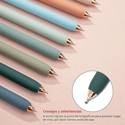 Vista 6 de Linbsunne Bolígrafos de gel de tinta negra para oficina 0.5mm de punta fina, escritura suave, retráctiles (clip dorado de metal - 10 piezas)