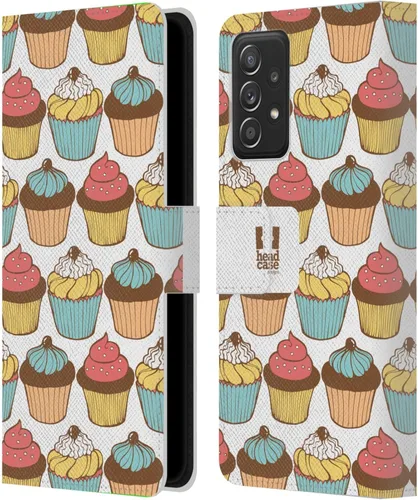 Vista 341 de Head Case Designs Assortment Cupcakes Happiness Leather Wallet Case Compatible with Samsung Galaxy A07 4G Surtido