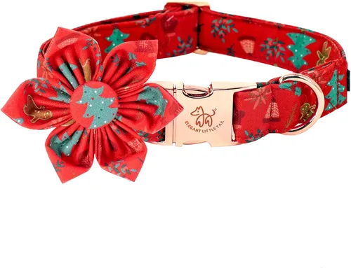 Vista 7 de Elegant little tail Collar de perro de San Patricio con flor, collares de perro con flores, trébol verde, regalo para mascotas, collares ajustables