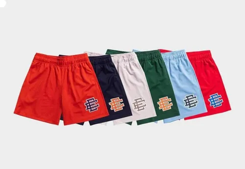 Vista 6 de EE Pantalones cortos casuales fitness musculosos hombres deportes cuartos pantalones malla transpirable longitud no más que la rodilla