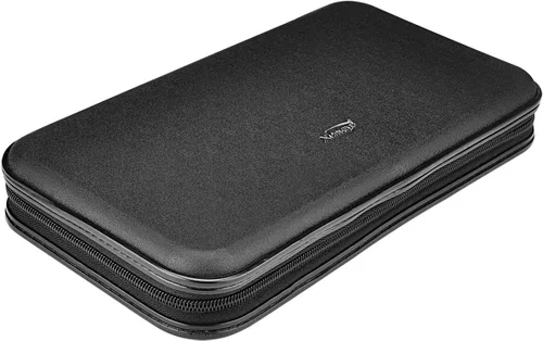 Vista 4 de Funda para CD, billetera resistente de capacidad para 72 personas, soporte para DVD para automóvil, carcasa rígida resistente, soporte para disco
