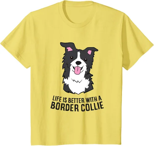 Vista 38 de Camiseta Border Collie Owner Life Is Better With a Border Collie Dog, Blanco, S