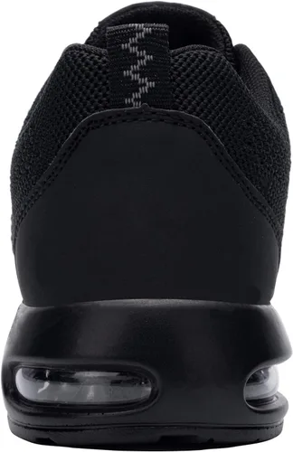 Vista 3 de DYKHMILY Zapatos deportivos con punta de acero para hombres y mujeres, zapatos de trabajo ligeros, antideslizantes, zapatos de seguridad