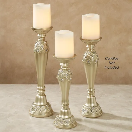 Vista 2 de Juego de tres candelabros Rya Gem Champagne Gold